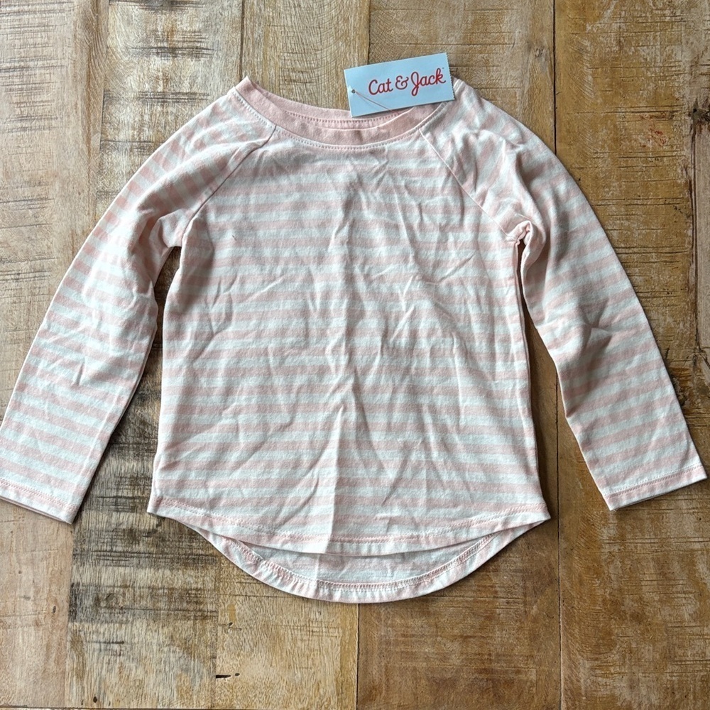 NWT Cat & Jack Girls Striped Tee 3t